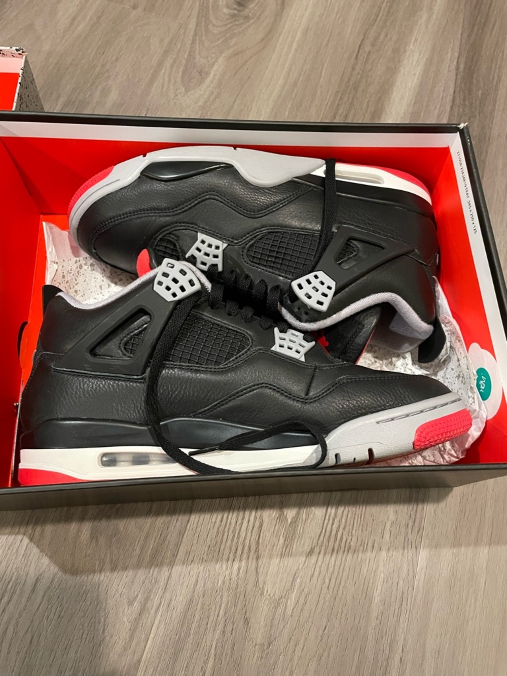 Men’s Air Jordan 4 Retro 2024 — Bred Reimagined — Size 10.5